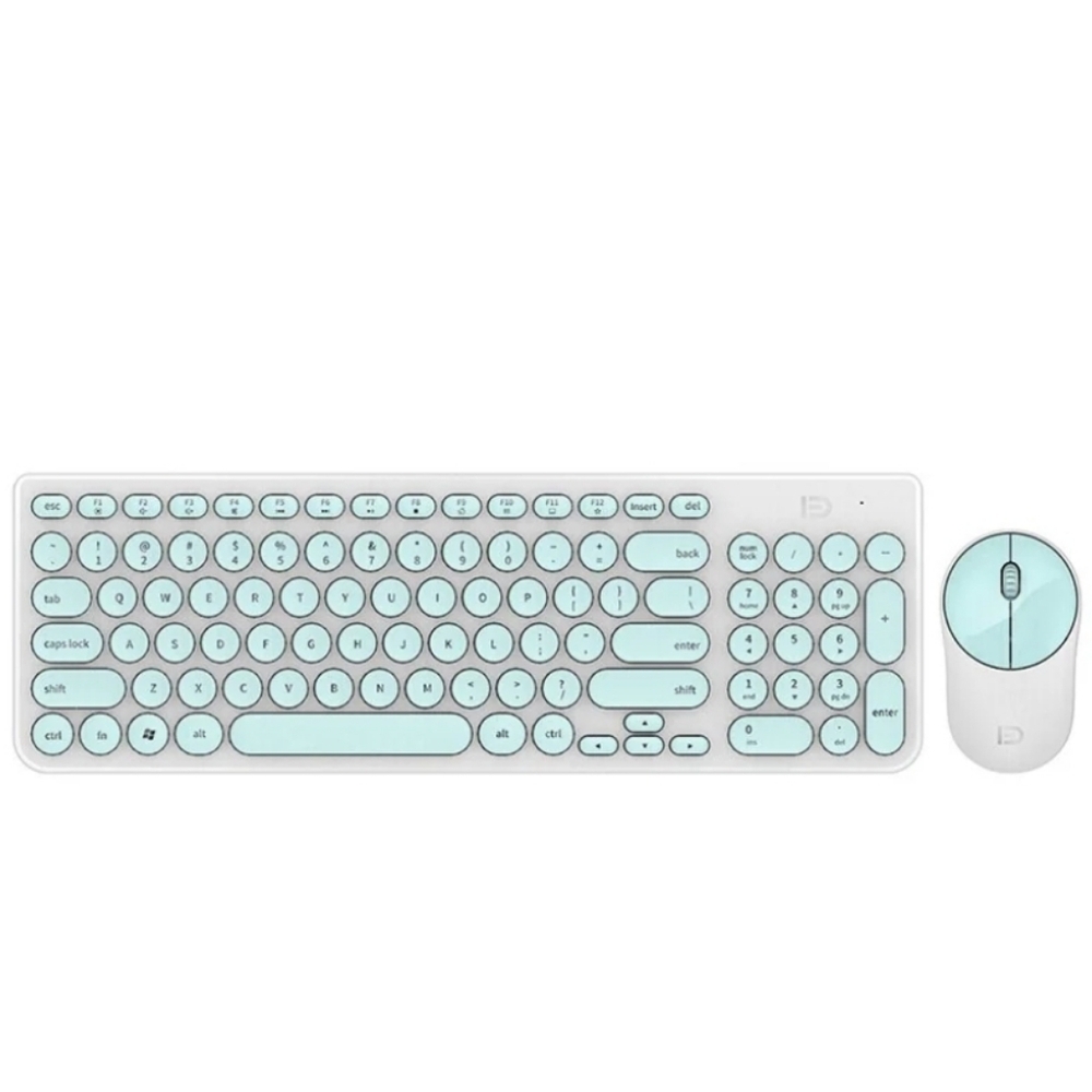 FD Wireless iK6630 Keyboard & Mouse Combo 2.4GHz Mint Green NEW in Box
